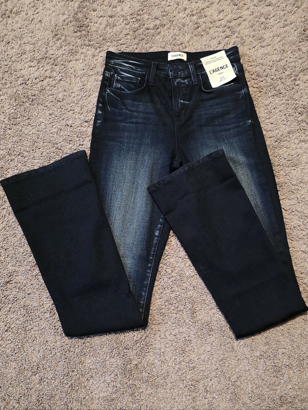 L'AGENCE Selma High Rise Boot Cut Jeans in Nightingale Size 25 - NWT $265 MSRP